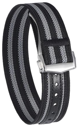 PIGLOLKINY 20/22mm for Omega X Swatch MoonSwatch Canvas Nylon Uhrenarmband Faltschließe Armband