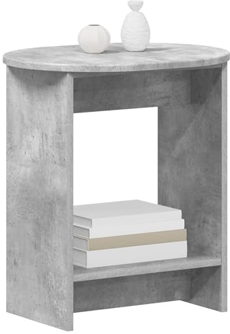 vidaXL Beistelltisch Betongrau 50 x 39,5 x 55 cm Holzwerkstoff, Moderner rechteckiger Beistelltisch, robuster, feuchtigkeitsbeständiger Indoor-Möbel, kompakte Aufbewahrung, Schlichtes Design