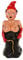 Rakso 1015 Gartenzwerg Domina aus bruchfestem PVC Zwerg Made in Germany Figur Zwerg