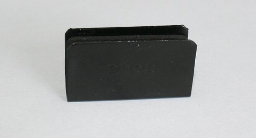 1 Anschlag für Druckmagnetschnäpper für Glastüren, Metall schwarz, 40 x 25 x 18mm