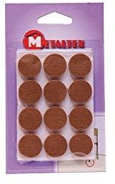 Metaltex 297202080 Filzgleiter rund 2,2 cm 12-er Set