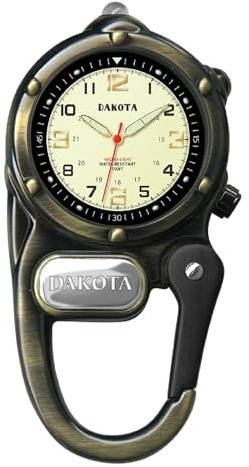 Dakota Mini Clip Microlight, Clip Watch, Flashlight and Watch, Outdoor Gifts for Men and Women, Use for Fishing Hunting, and More, Tactical Watch with LED Flashlight