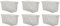 Whitefurze Clear Plastic Storage Caddy Baskets, Set of 6, 28x15.5x15.5cm, Clear