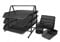 EasyPAG Office Desk Tidy 4 Piece Organiser Set - 3 Tier A4 Filing Tray,Pen Pot,Sticky Note Holder,Letter Sorter Rack,Black