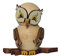 Drechslerei Kuhnert - Rauchfigur/Räucherfigur - Eule Natur aus Massivholz - ca. 15 cm - Made in Germany