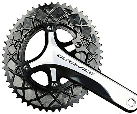 Plato Absolute Black Carretera Ovalado 110X4 BCD BI-Plato Asymmetric Shimano 90006800 Black 50T