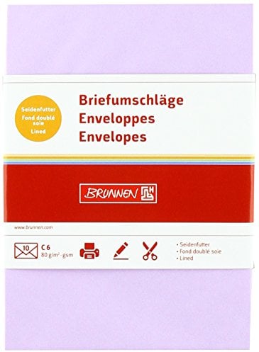 Brunnen 105125260 Briefumschlag Universalpapier, C6, 10 Stück, flieder