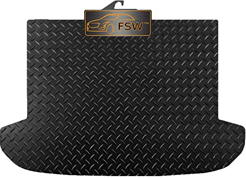 FSW Tailored Boot Mat Fits Kia Sportage 2016-2021, 3mm Rubber, Black | Custom Fit, Heavy Duty Floor Mats, Anti-Slip, Waterproof, When Tray Is Up Mat Liner