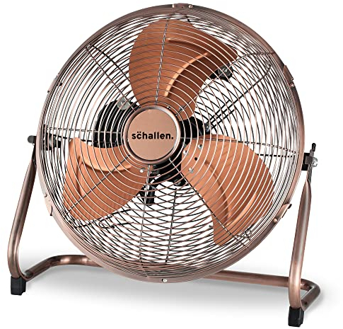 Schallen Copper Metal High Velocity Cold Air Circulator Adjustable Floor Fan with 3 Speed Settings (14)