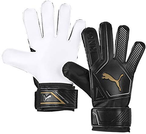 PUMA Unisex – Erwachsene King 4 torwarthandschuhe, Black-Gold White, 6