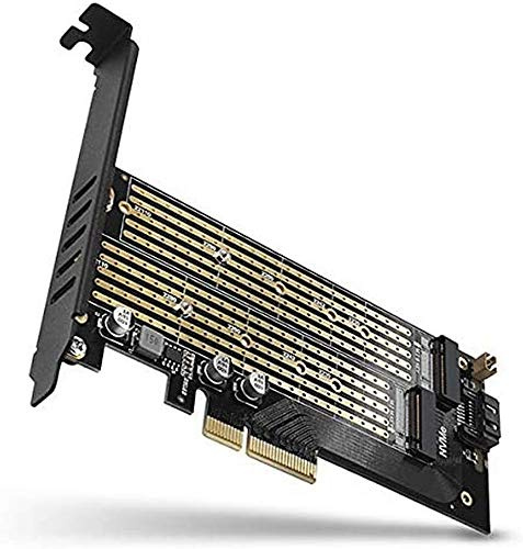 AXAGON ECO PCEM2-D PCIE NVME+NGFF M.2 ADAPTER. For connection up to two M.2 hard drives to the computer. 1x NVMe M-key + 1x NGFF B-key