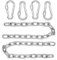 AMANKA 2 x 230kg Hängesessel Kette - 50cm Aufhängung - 4 Karabiner - Schaukel Hängematte Boxsack