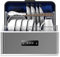 Dishwasher Table Top Dishwasher Table Top Disinfection Cabinet Home Smart Dishwasher 6L Water Tank 6 Cleaning Modes (Color : Stainless steel color, Size : 43 * 42 * 41cm)