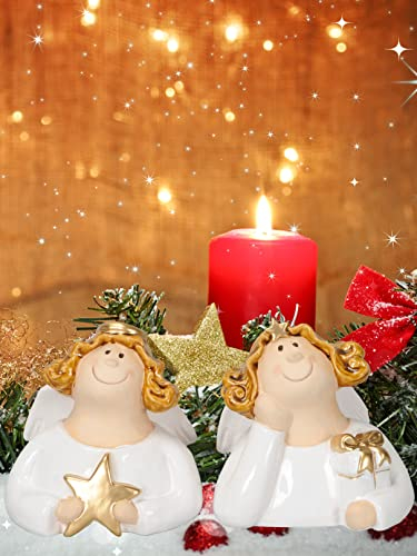 Pommerntraum ® | 2-ER Set! Chor der MollyEngel Schutzengel Weihnachtsengel Nanas NanaEngel Rubensengel Rubensfiguren DekoFiguren Glücksengel Friedensengel