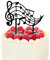 PLIGREAT Musical Notes Cake Toppers Elegant Black Acrylic Music Symbols for Birthday Cakes, Cupcakes, Band Parties Baking Supplies for Musicians, Singers & Cake Shops Decorations