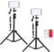 2PCS Lampe Vidéo COLORLAM RGB Accessoires de Photographie de Lumière de Caméra 136 LED 10W 2500K-6500K 7 Couleurs & 5 Effets pour Vlog, Diffusion en Direct, Youtube,Tiktok