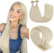 YoungSee Echthaar Extensions Bondings Blond 50 cm Extensions Echthaar Bondings Platinblond Bonding Extensions Echthaar 1g Blond U Tip Extensions Keratin Bondings Echthaar K Tip 50g #60A