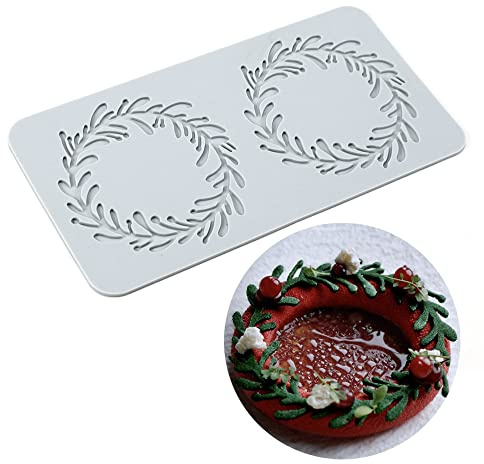 TUKE Stampi in silicone 3D a forma di foglia, per decorare torte, per pasta di zucchero, cioccolato, pasta di zucchero, pasta di zucchero, cioccolato, pasta di zucchero, fondente, stampi in pizzo