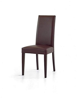 Mar.c.a. Design - Elegante Vitrine für Wohnzimmer, aus Pappelholz, Farbe Nussbaum dunkel mit 2 Türen, Möbelstück Arte Povera Made in Italy - Maße 155 x 48 x 210 cm