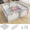 EAQ Baby Laufstall mit Matte 150x150cm Laufgitter Sicherheitsspielplatz mit superweichem, atmungsaktivem Netz, Kinderzaun für Säuglinge Kleinkinder