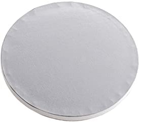 Dekora - Base para Tartas Redonda - Diámetro 30 cm - Bandeja de Cartón Rígido Recubierto con Papel de Aluminio - Apto para Contacto Alimentario y Reutilizable - Color Blanco
