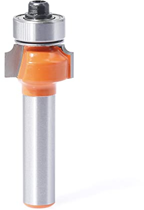 Sinoprotools Fresa redondeada de 8 mm, vástago redondo, fresa de radio estándar, radio de 2 mm, fresadora redondeada para fresadora de cantos/mesa de fresado (diámetro de 8 mm, R2)