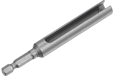 QUARKZMAN 100mm Lunghezza Esagonale Dado Inseritore x 1pz 8mm Presa Scanalato Estensione Inseritore Punta per Ingegneria Installazione, [Grigio]
