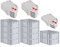 PROREGAL SuperSparSet 10x Eurobox NextGen Grip mit Scharnierdeckel und roten Schiebeschnappverschlüssen, HxBxT 22x40x60cm, 44 L, Grau, Griffe geschlossen, Eurobehälter, Transportbox