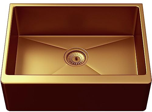LSC Bromley 1.0 Bowl Brushed Copper Stainless Steel Belfast Butler Kitchen Sink