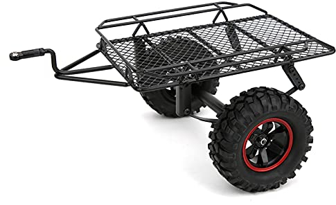 Srliya Druckgussmodell, Maßstab 18, Bburago USA-Anhänger, 33 X 23 X 9 Metall-Modellauto, Kleiner Anhänger, Passend Axial SCX10 D90 CC01 1 10 RC Truck