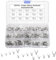 KOXXIAMOQ 250 pezzi Set di terminali per cavi, Set di terminali a tubo, terminali a forcella piatti, connettori a pressione, morsetti in rame, 0,5-1,5mm², 1,5-2,5mm², 2,5-4mm², 4-6mm² (U)