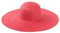 UnoSheng Derbe Chapeau de paille uni à large bord pour femme, chapeau de plage, chapeau de soleil, fabriqué à la main, Rouge pastèque, taille unique