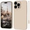 ORDA for iPhone 15 Pro Case Silicone Camera Protection Ultra Slim Case Soft Gel 15 Pro Cover Rubber Lightweight Anti-Scratch Phone Case Compatible for iPhone 15 Pro 6.1 Inch Beige