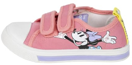 CERDÁ LIFE'S LITTLE MOMENTS Minnie Sneakers für Kinder - Rosa - Größe 29 - Klettverschluss - Sneakers mit Lichtern und PVC-Sohle - aus Baumwolle - Original Produkt entworfen in Spanien