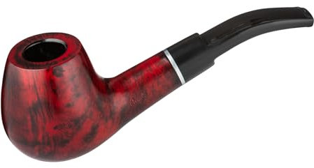 Angelo Pfeife Modell 14 rot/braun gebogen mit Ring