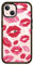 CASETiFY Impact iPhone 13 Case [4X Military Grade Drop Tested / 8.2ft Drop Protection/Compatible with Magsafe] - Lipstick Kisses - Glossy Black