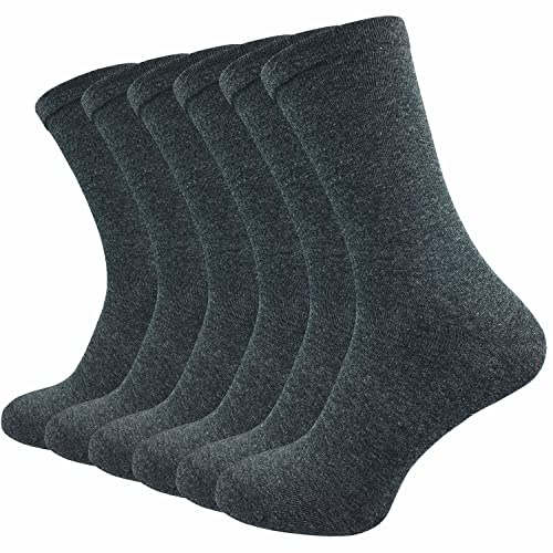 GAWILO Diabetikersocken für Herren (6 Paar) | Ohne Gummibund & ohne Naht | Extra weiter Komfort-Bund - Venensocke mit viel Baumwolle