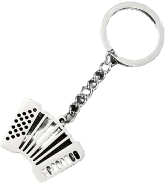ZAMASS Musik Hängeornament Edelstahl-Akkordeon-Kunst-Anhänger-Schlüsselanhänger, Musikinstrument-Schlüsselanhänger Für Musikliebhaber