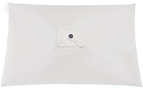 Auvent de rechange pour parasol de patio rectangulaire à 6 baleines, 3 x 2 m – Tissu imperméable – Housses de rechange pour parasol de jardin, cour