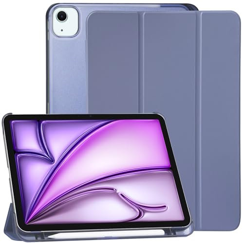 GOZOPO Funda para iPad Air 11 Pulgadas (M3/M2, 2025/2024), iPad Air 5ª/4ª Generación (2022/2020) 10.9, Funda Delgada y Ligera con Soporte para lápices, Encendido y Apagado Automático (Lavanda)