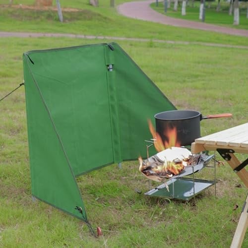 Camping Windschutz, Outdoor Camping Windschutz Windschutz Leinwand Windschutzscheibe Terrasse Sichtschutz Shelter mit Metallstangen (165 x 80 x 60 cm)