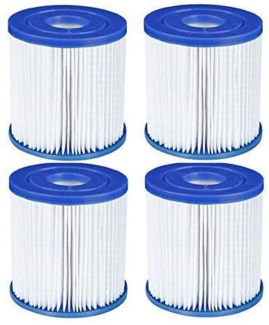 Cartuccia filtro di ricambio tipo I per pompa filtro piscina taglia 1 – Set di 4 cartucce | Filtro gonfiabile per piscina da giardino all'aperto