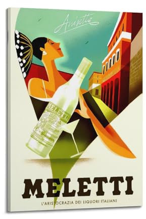 YQXTRB Vintage-Poster, italienisches Wein-Poster, dekorative Malerei, Leinwand, Wandposter und Kunstdruck, modernes Familienschlafzimmer, Dekoration, Poster, 20 x 30 cm