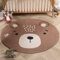 Little Olly Waschbarer Spielteppich Rund - Sammy Bear Braun Ø 120cm - Tier - Kinderzimmer, Babyzimmer - Jungen - Mädchen - Rug