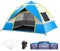 Generisch Pop-Up-Zelt 4 Personen Familie mit Fenster, Wasserdicht, Tragetasche für Camping Wandern 4 Jahreszeiten 210x210x135