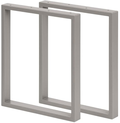 PROVENEDI - 2X Tisch-KUFEN grau | Tisch-Gestell 40x49 cm | Einfache Montage | Tisch-Beine aus Metall in Industrial Matt | Ideal für DIY-Projekte wie Couchtisch, Beistelltisch