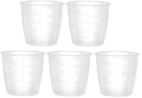 5 Pcs Rice Measuring Cup, Plastic Transparent Rice Measuring Cup 160 ml Rice Cooker Cup Small Laundry Measuring Cup Rice Cup Replacement for Rice and Dry Liquid Ingredient Measuring