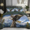 Adler Berge Bettwäsche 135X200Cm 3Teilig, Bettbezug 3Er Set Microfaser Optik Modern Muster Bettwäsche Set Und Kissenbezug 80X80 cm Mit Reißverschluss