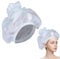 BIRLOZA Netz Plopping Haube, Net Plopping Cap für Lockiges Haar,Net Plopping Cap for Drying Curly Hair with Drawstring,Wiederverwendbare Plopping Netz Locken für Lockiges Haar für Frauen und Mädchen
