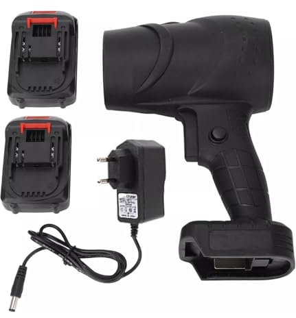 21 SHOP® Soffiatore a Batteria, Mini Soffiatore per Foglie con Turbocompressore, Velocità dell'Aria fino a 126 km/h, Dotato di 2 Batterie da 48V, Adatto per la Cura e la Manutenzione del Giardino